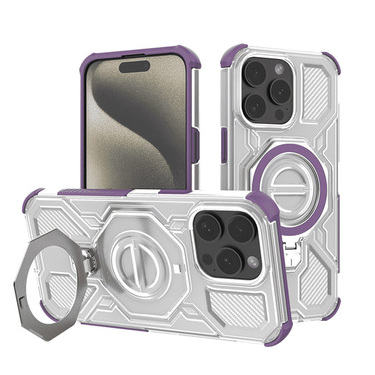 Case for Apple iPhone 15 Pro, Techsuit, Carbon Shield Pro, Purple