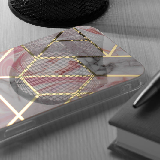 Θήκη για Apple iPhone 15 Pro, Techsuit, Marble, Ροζ