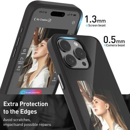 Θήκη για Apple iPhone 15 Pro, Techsuit, SmartScreen NFC, Μαύρο