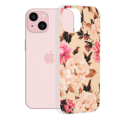 Θήκη για Apple iPhone 15, Techsuit, Marble, Μπεζ