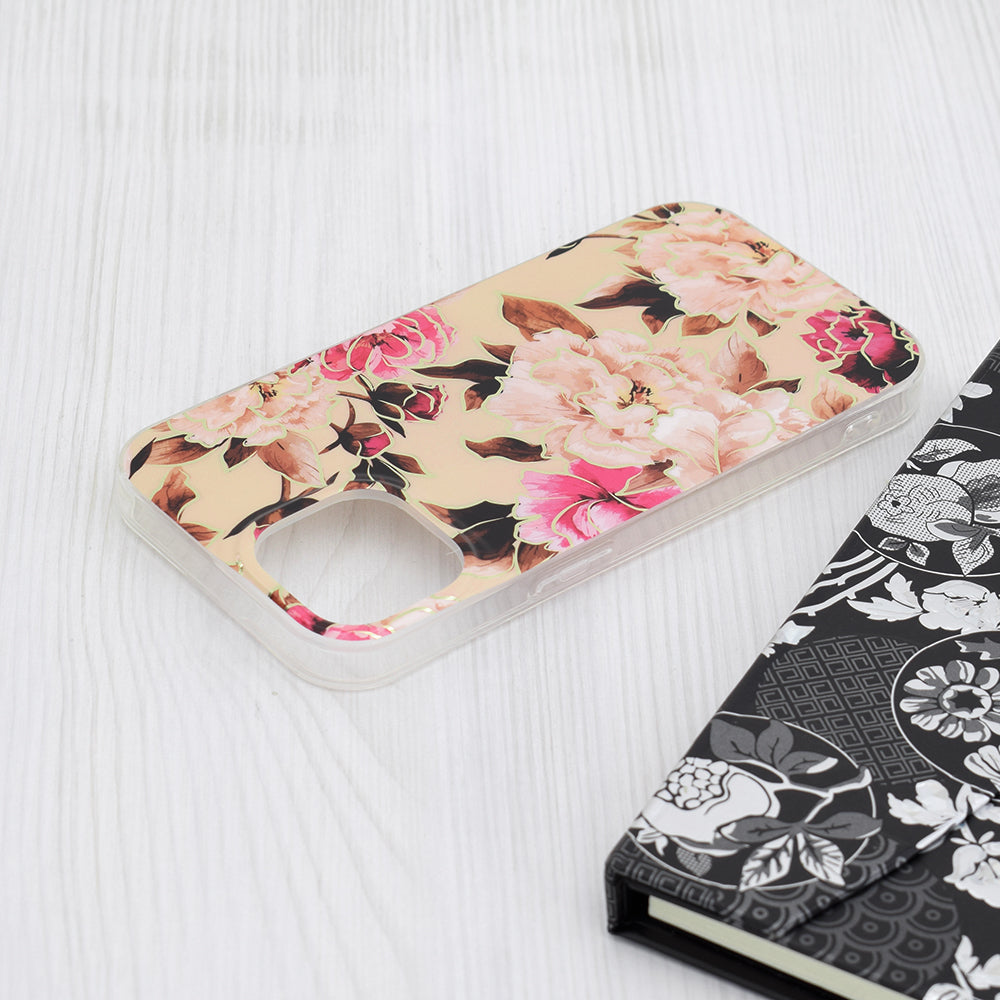 Θήκη για Apple iPhone 15, Techsuit, Marble, Μπεζ