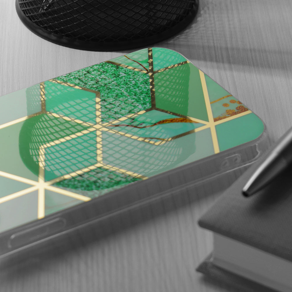 Θήκη για Apple iPhone 15, Techsuit, Marble, Πράσινο