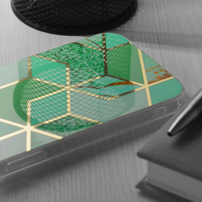 Θήκη για Apple iPhone 15, Techsuit, Marble, Πράσινο