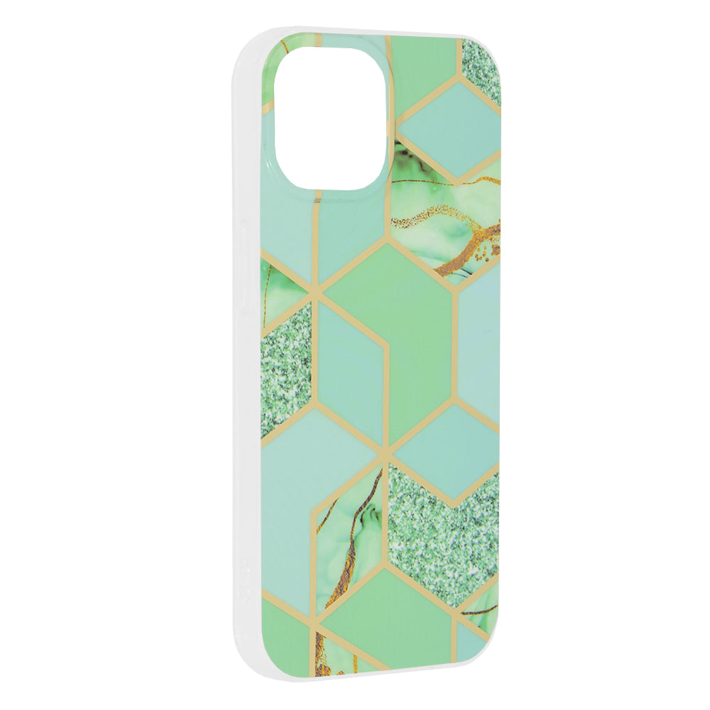 Θήκη για Apple iPhone 15, Techsuit, Marble, Πράσινο