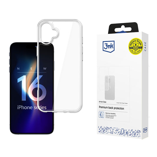 Θήκη για Apple iPhone 16, 3MK, Armor, Διαφανής