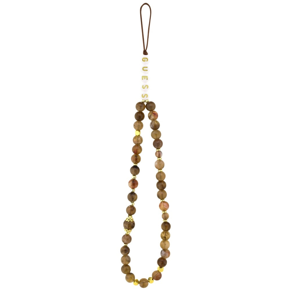 Θήκη για Apple iPhone 16, Guess, 4G Classic Logo with Strap, Καφέ