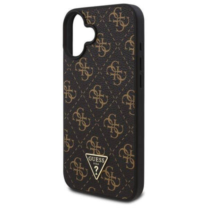 Θήκη για Apple iPhone 16, Guess, 4G Triangle Logo, Μαύρη