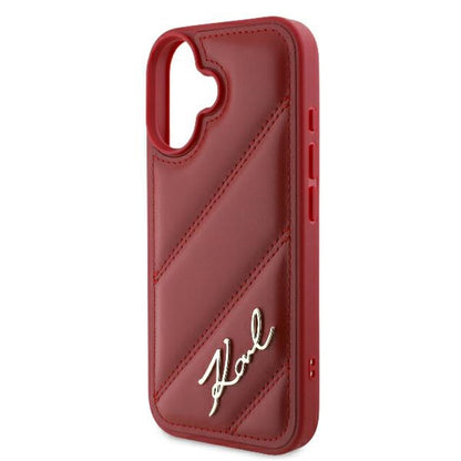 Θήκη για Apple iPhone 16, Karl Lagerfeld, Diagonal Quilted Script, Rosie