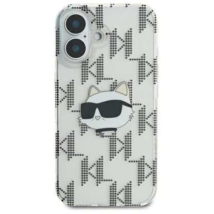Θήκη για Apple iPhone 16, Karl Lagerfeld, IML Luxury Electroplated Choupette's Head, Διαφανής