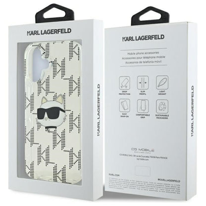 Θήκη για Apple iPhone 16, Karl Lagerfeld, IML Luxury Electroplated Choupette's Head, Διαφανής