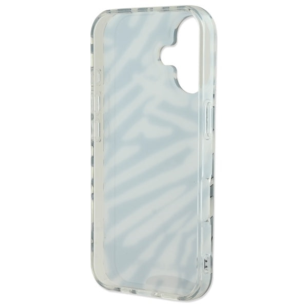 Θήκη για Apple iPhone 16, Karl Lagerfeld, IML Luxury Zebra Pattern with Strap, Μαύρη