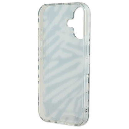 Θήκη για Apple iPhone 16, Karl Lagerfeld, IML Luxury Zebra Pattern with Strap, Μαύρη