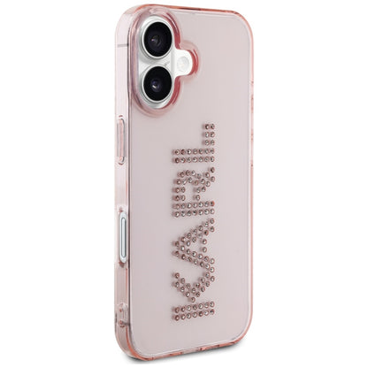 Θήκη για Apple iPhone 16, Karl Lagerfeld, IML Rhinestones Pink Logo, Ροζ