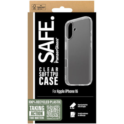 Θήκη για Apple iPhone 16, PanzerGlass, Safe., Διαφανής