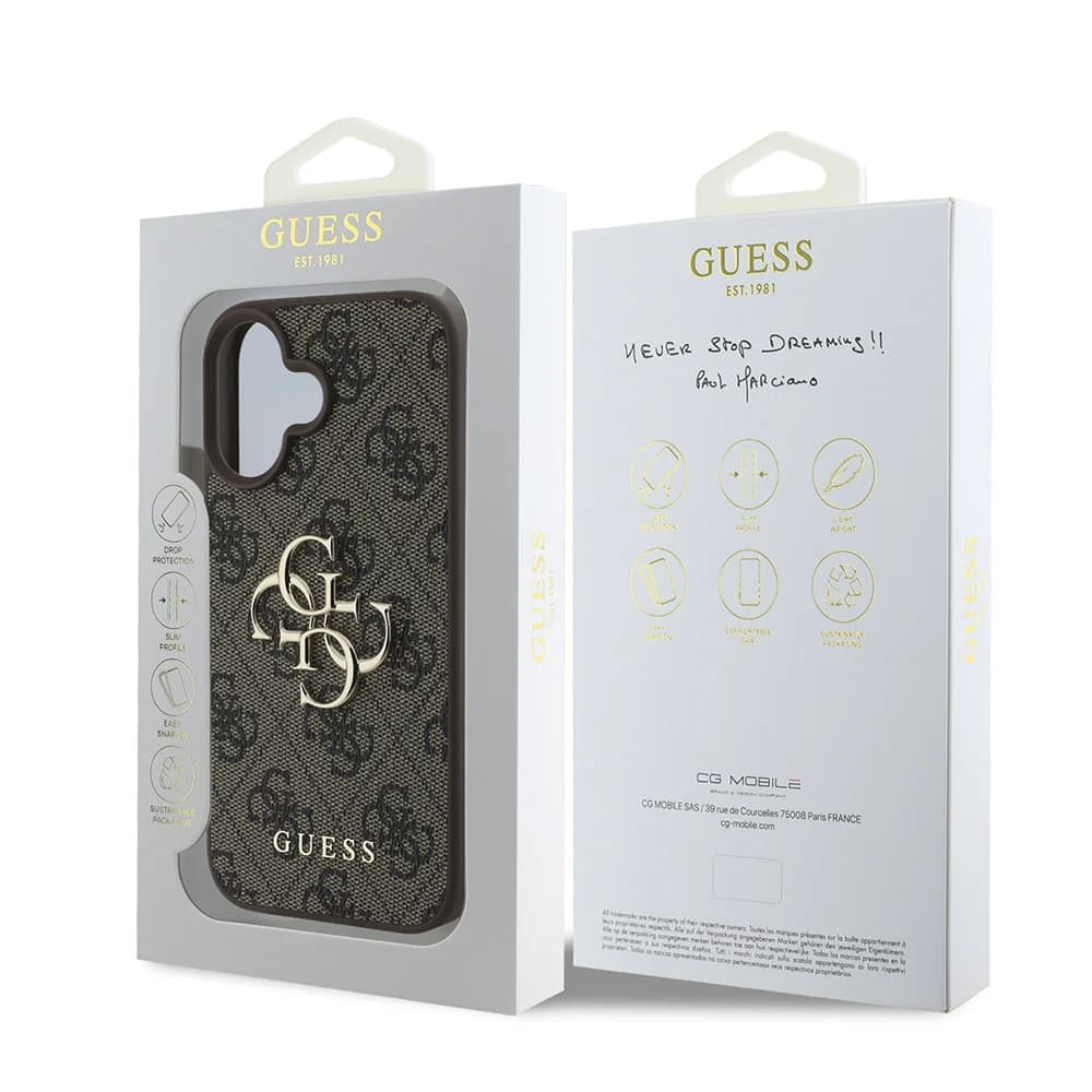 Θήκη για Apple iPhone 16 Plus, Guess, 4G Big Logo, Καφέ