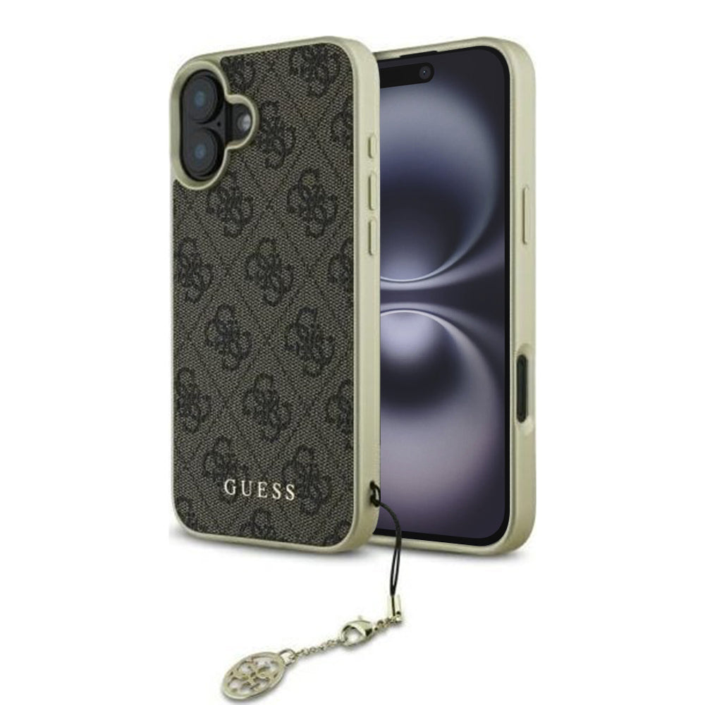 Θήκη για Apple iPhone 16 Plus, Guess, 4G Charm, Καφέ