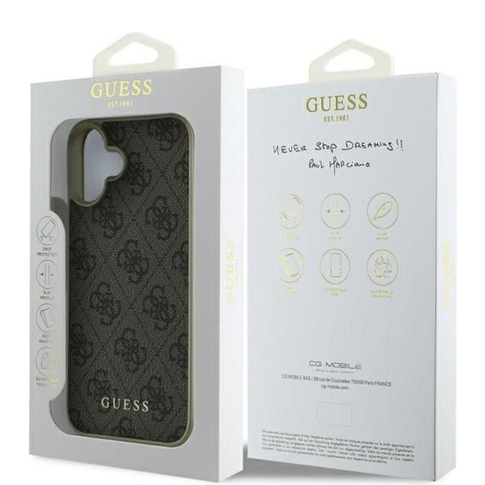 Θήκη για Apple iPhone 16 Plus, Guess, 4G Charm, Καφέ