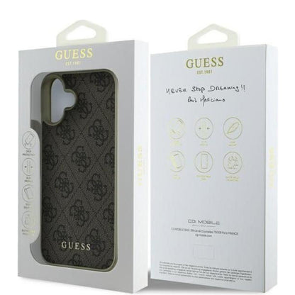 Θήκη για Apple iPhone 16 Plus, Guess, 4G Charm, Καφέ