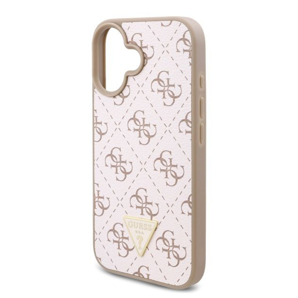 Θήκη για Apple iPhone 16 Plus, Guess, 4G Triangle Logo, Λευκή