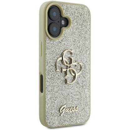Θήκη για Apple iPhone 16 Plus, Guess, Fixed Glitter Big 4G, Χρυσή