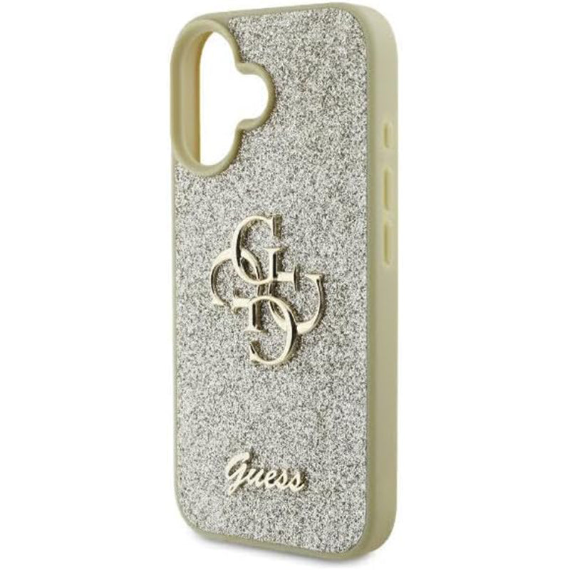 Θήκη για Apple iPhone 16 Plus, Guess, Fixed Glitter Big 4G, Χρυσή