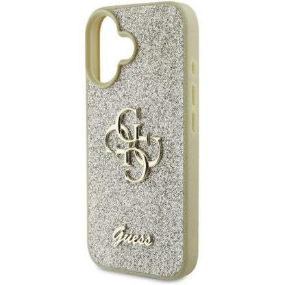 Θήκη για Apple iPhone 16 Plus, Guess, Fixed Glitter Big 4G, Χρυσή