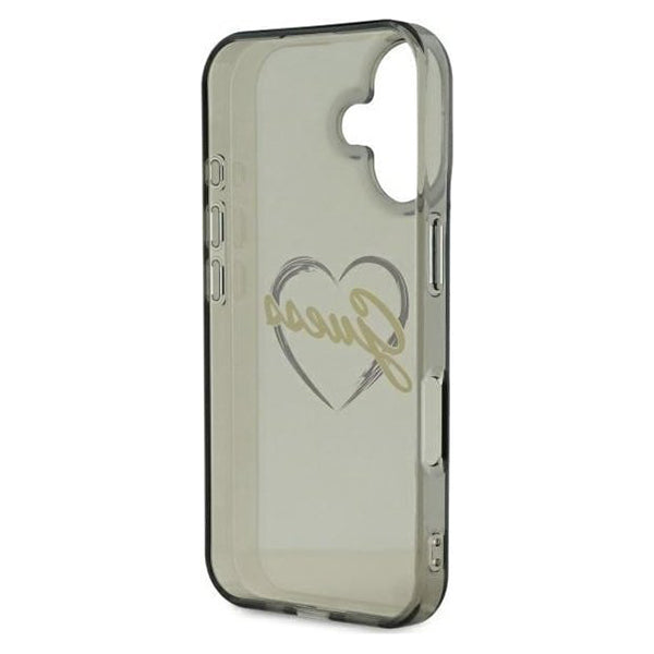 Θήκη για Apple iPhone 16 Plus, Guess, IML Heart, Μαύρη