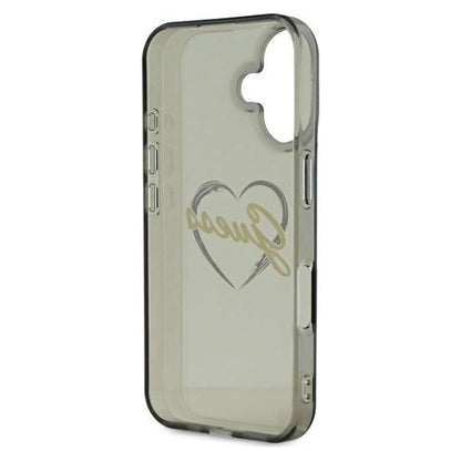 Θήκη για Apple iPhone 16 Plus, Guess, IML Heart, Μαύρη