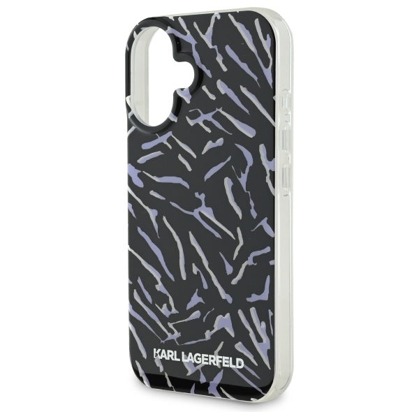 Θήκη για Apple iPhone 16 Plus, Karl Lagerfeld, Zebra with Cord Strap, Μωβ