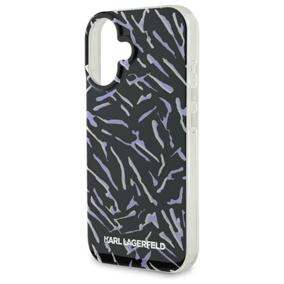 Θήκη για Apple iPhone 16 Plus, Karl Lagerfeld, Zebra with Cord Strap, Μωβ