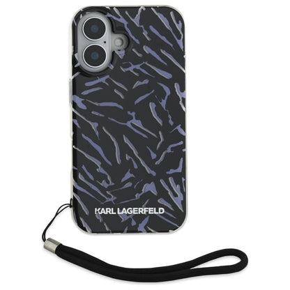Θήκη για Apple iPhone 16 Plus, Karl Lagerfeld, Zebra with Cord Strap, Μωβ