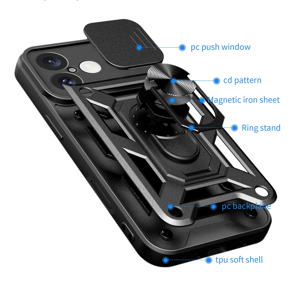 Θήκη για Apple iPhone 16 Plus, Techsuit, CamShield, Μπλε