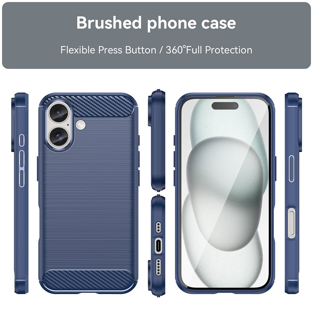Θήκη για Apple iPhone 16 Plus, Techsuit, Carbon, Μπλε