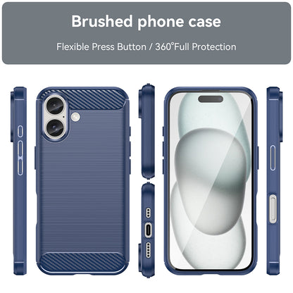 Θήκη για Apple iPhone 16 Plus, Techsuit, Carbon, Μπλε