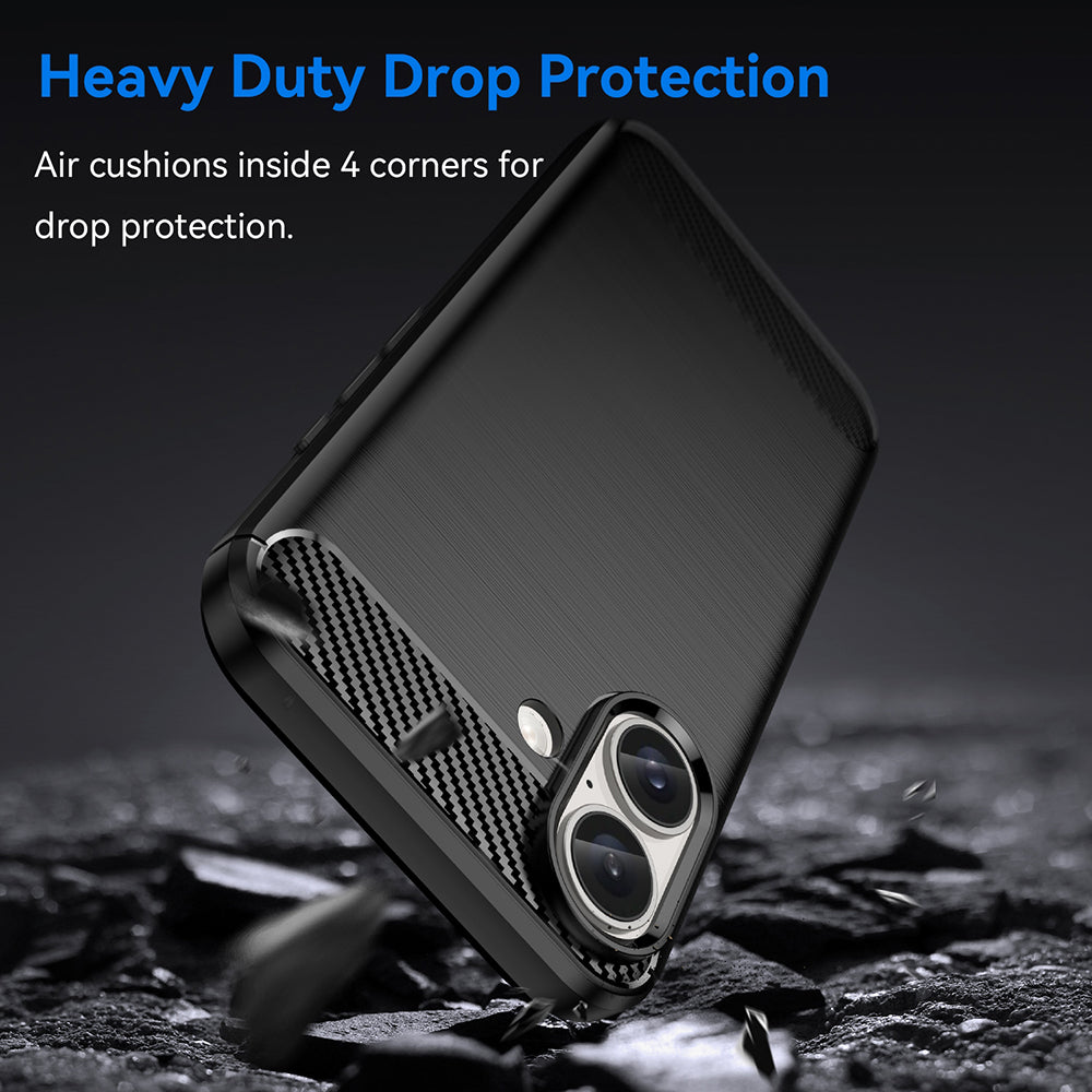 Θήκη για Apple iPhone 16 Plus, Techsuit, Carbon, Μαύρη