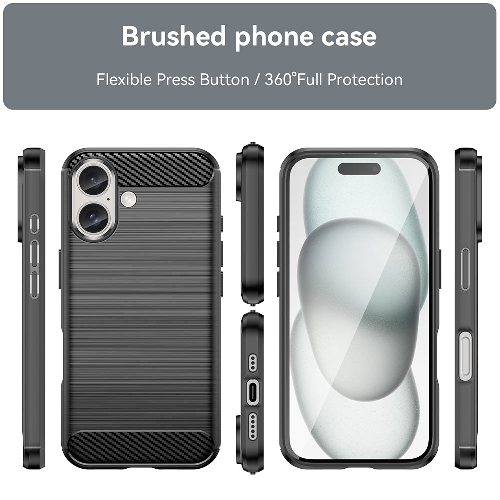 Θήκη για Apple iPhone 16 Plus, Techsuit, Carbon, Μαύρη