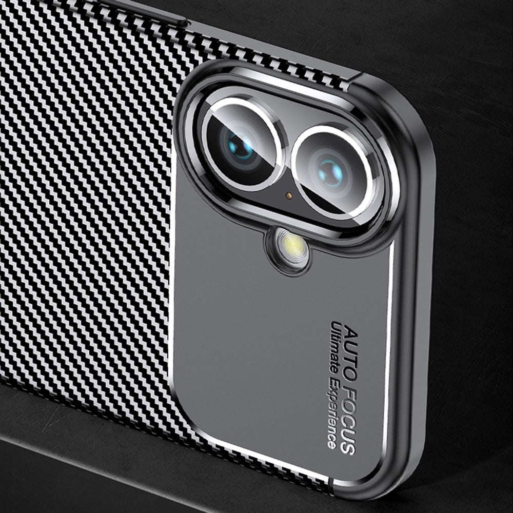 Θήκη για Apple iPhone 16 Plus, Techsuit, CarbonFiber, Μαύρη