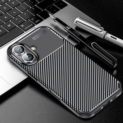 Θήκη για Apple iPhone 16 Plus, Techsuit, CarbonFiber, Μαύρη