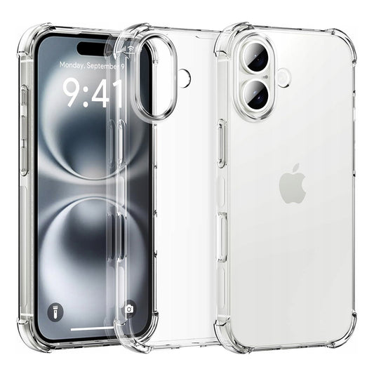 Case for Apple iPhone 16 Plus, Techsuit, Shockproof Clear (Big Lens Hole), Transparent