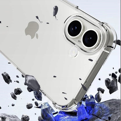 Θήκη για Apple iPhone 16 Plus, Techsuit, Ανθεκτική σε Κρούσεις Διαφανής (Μεγάλη Οπή Φακού), Διαφανής