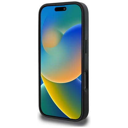 Θήκη για Apple iPhone 16 Pro, Guess, 4G Grained Roses Big Logo, Μαύρη