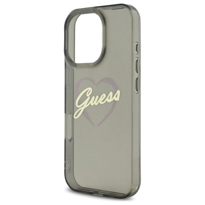 Θήκη για Apple iPhone 16 Pro, Guess, IML Heart, Μαύρη