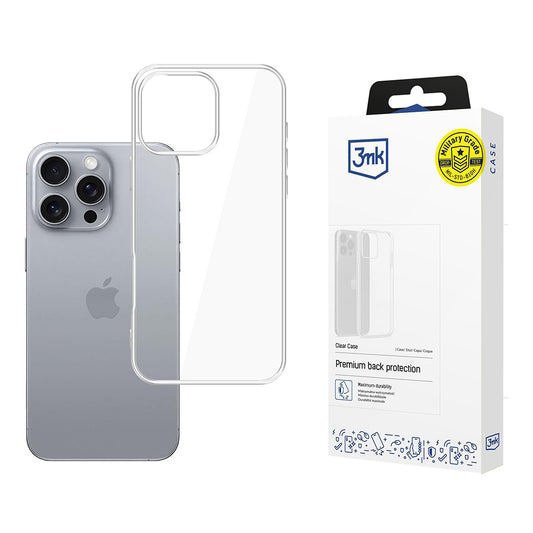 Θήκη για Apple iPhone 16 Pro Max, 3MK, Διαφανής, Διάφανη
