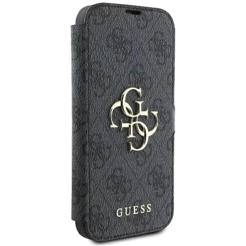 Θήκη για Apple iPhone 16 Pro Max, Guess, 4G Book, Μαύρη