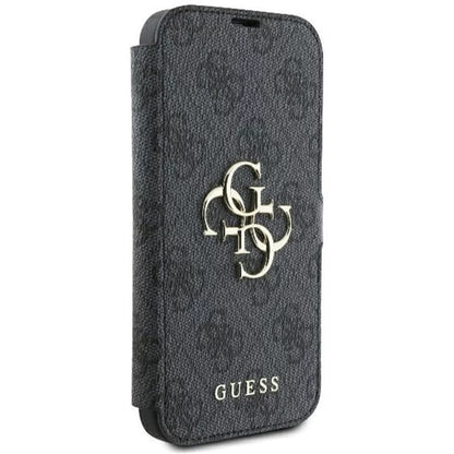 Θήκη για Apple iPhone 16 Pro Max, Guess, 4G Book, Μαύρη