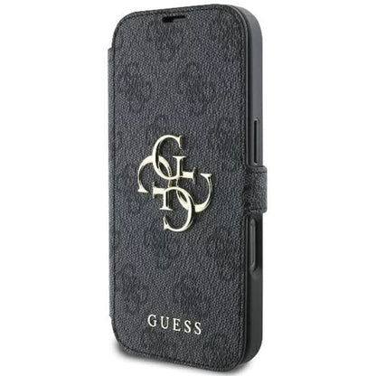 Θήκη για Apple iPhone 16 Pro Max, Guess, 4G Book, Μαύρη