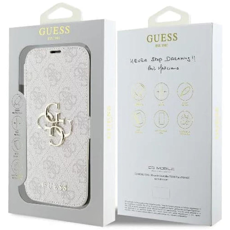 Θήκη για Apple iPhone 16 Pro Max, Guess, 4G Book, Ροζ