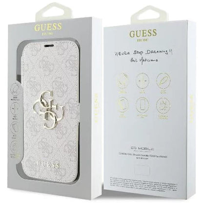 Θήκη για Apple iPhone 16 Pro Max, Guess, 4G Book, Ροζ