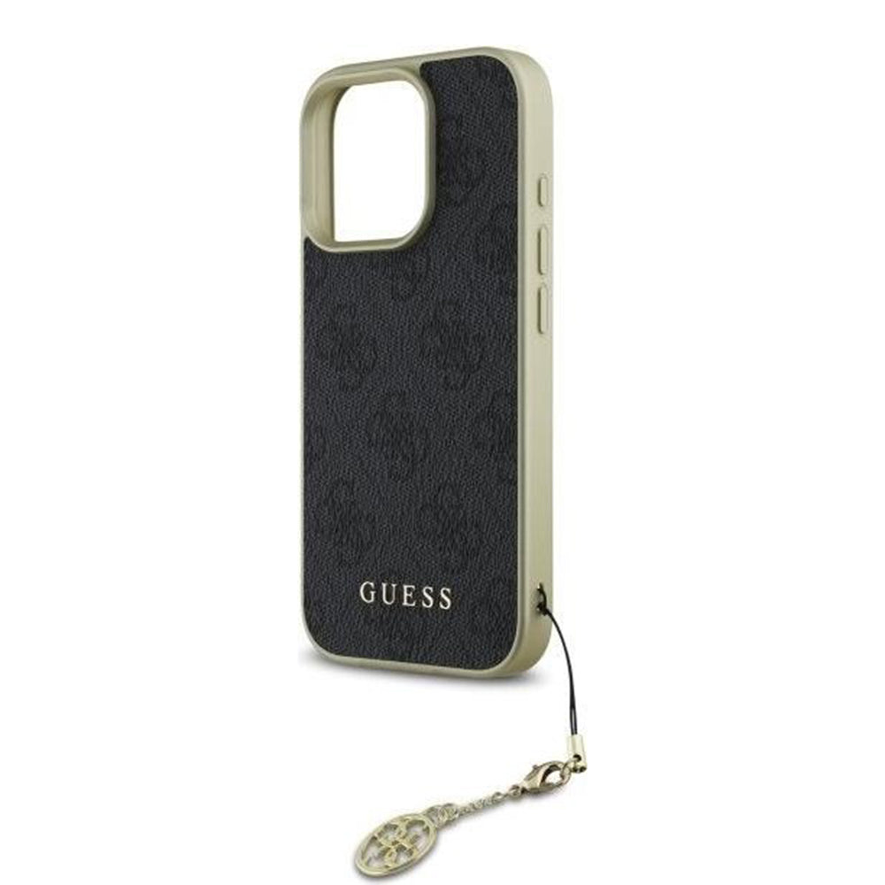 Θήκη για Apple iPhone 16 Pro Max, Guess, 4G Charm, Μαύρη
