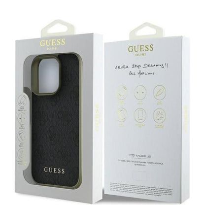 Θήκη για Apple iPhone 16 Pro Max, Guess, 4G Charm, Μαύρη